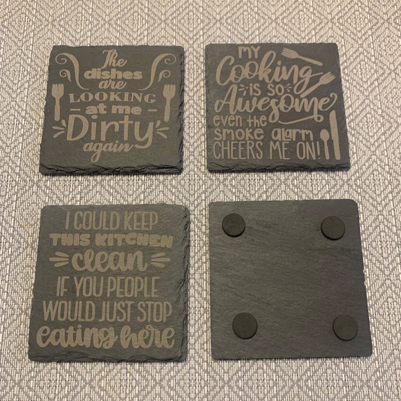 Slate coasters - Picture 4 of 11